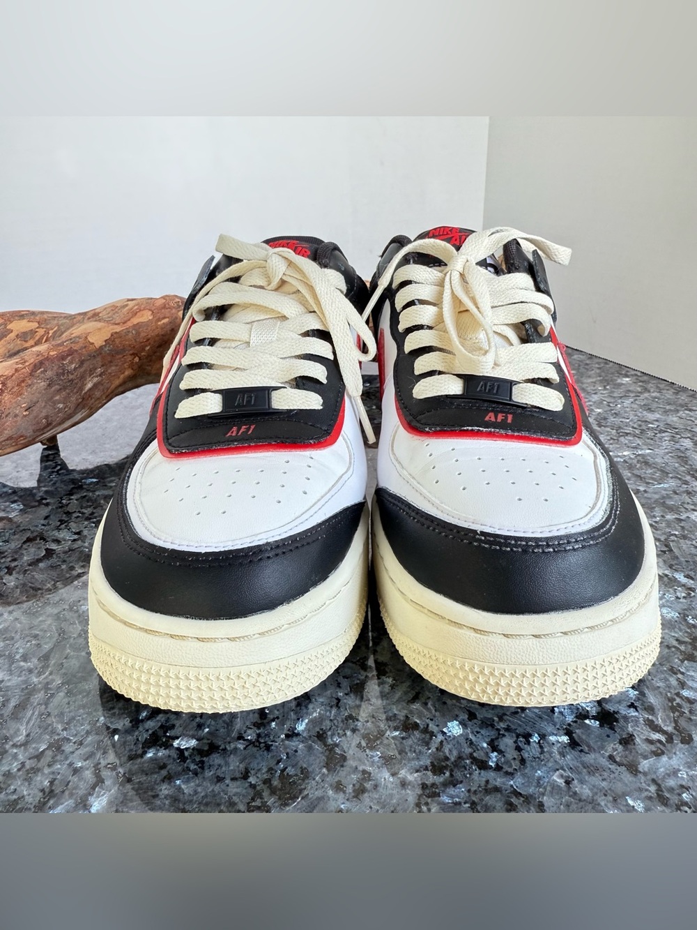 Nike AF 1 Air Force Ones Shadow W Sz 10, Summit White/University Red DR7883-102 - Picture 3 of 13